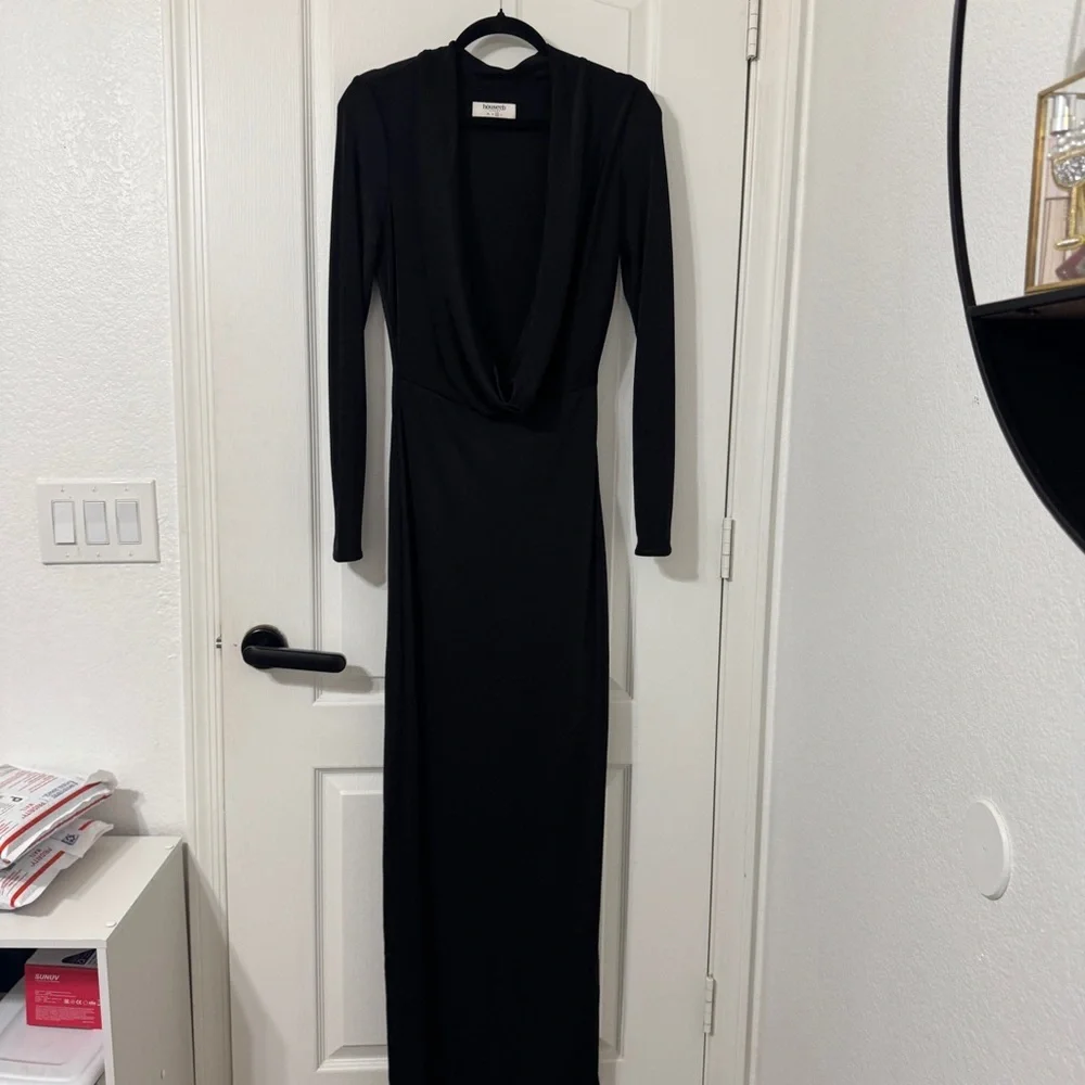 House of CB Black Plunge Maxi Dress - Picture 5 of 11